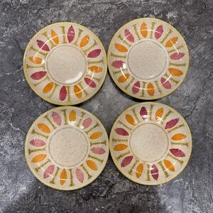 Vibrant Floral Pattern Dinner Plates Set